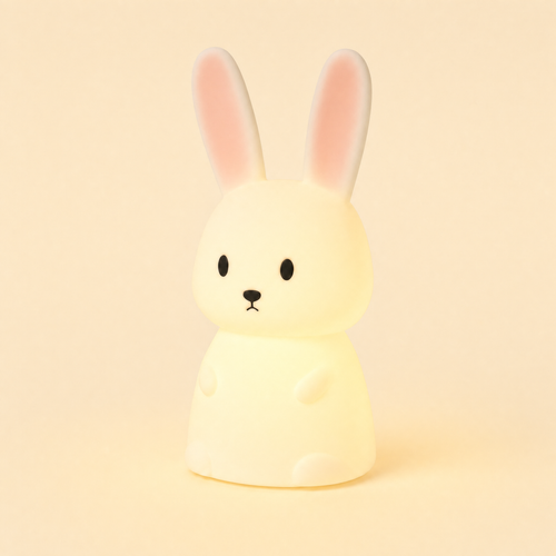 Veilleuse lapin Bunny allumée, idée de cadeau de naissance