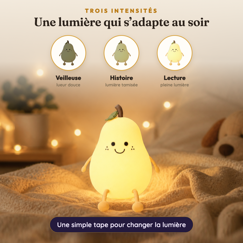 Trois intensites de lumiere